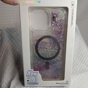 Purple Glitter Phone Case for iPhone 16 Pro Max